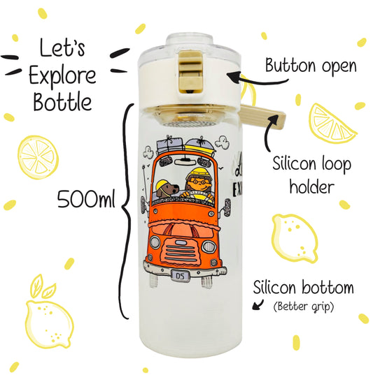 Let’s Explore glass Bottle